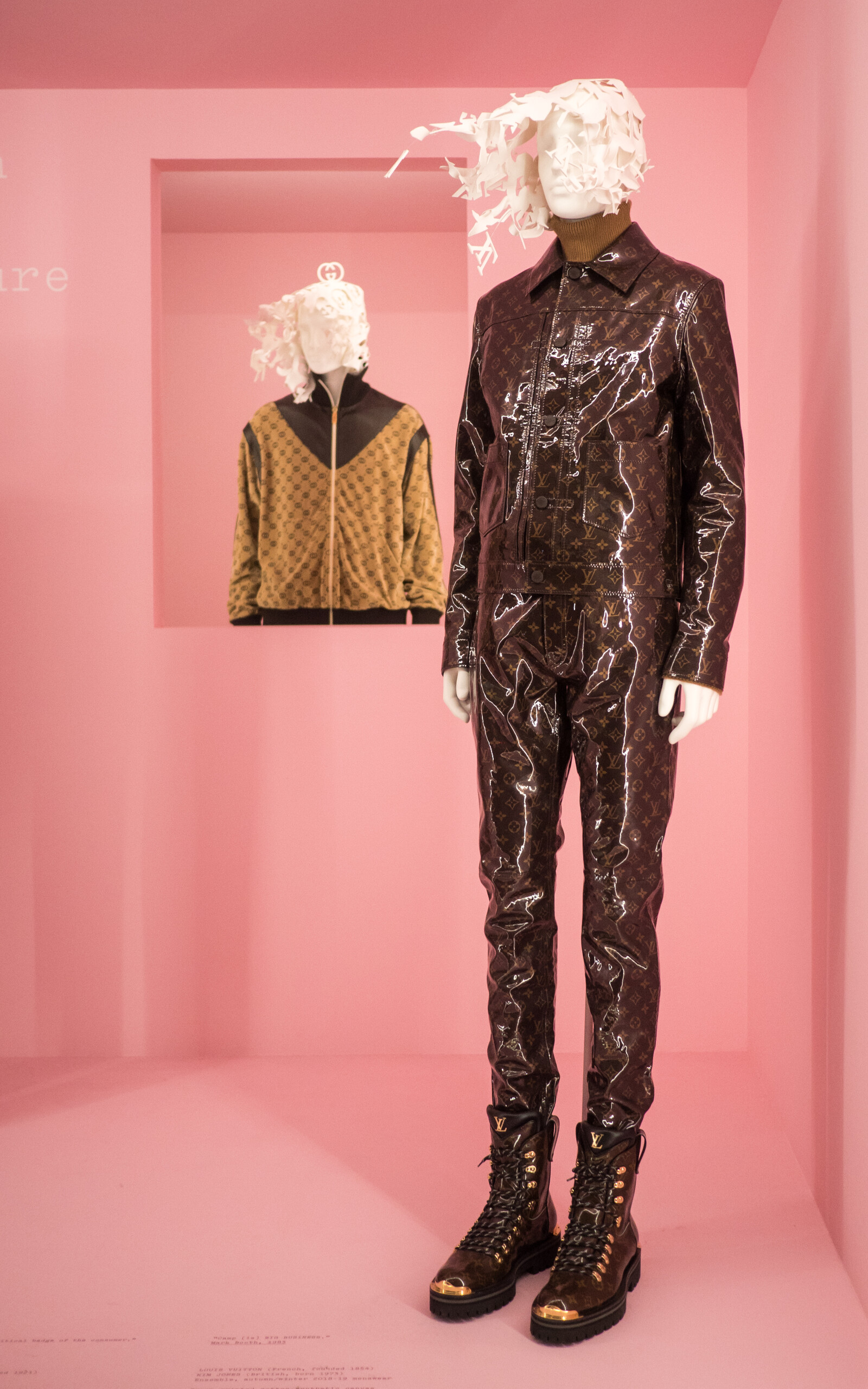 An ensemble by Jones for Louis Vuitton on display at The Met's exhibit Camp: Notes on Fashion, https://en.wikipedia.org/wiki/Kim_Jones_(designer)
