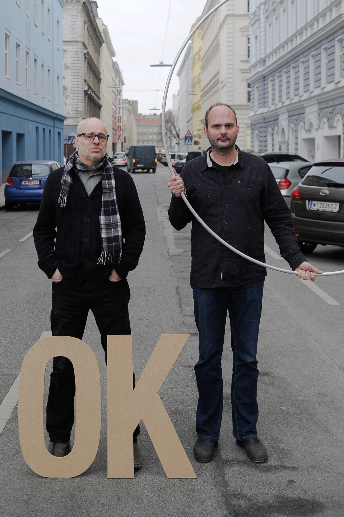 Michael Zinganel (links) & Michael Hieslmair (rechts), © Foto: Heribert Corn 2015 ; https://tracingspaces.net/team/
